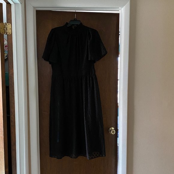 julia jordan Dresses & Skirts - Gorgeous Julia Jordan Flutter Sleeve Mock Neck Dress Sz 12